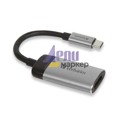 Адаптер Verbatim USB-C to HDMI 4K Adapter - USB 3.1 Gen 1/HDMI 10cm Cable