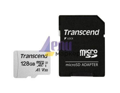 Памет Transcend 128GB microSD w/ adapter UHS-I U3 A1