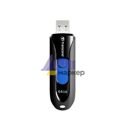 Памет Transcend 64GB, USB3.1, Pen Drive, Capless, Black