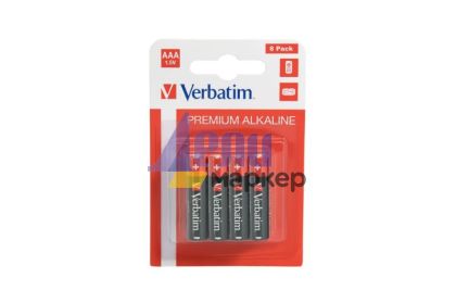 Батерия Verbatim ALKALINE BATTERY AAA 8 PACK (HANGCARD)