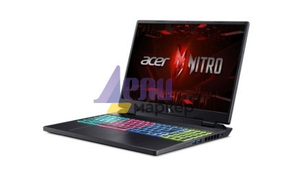 Лаптоп Acer Nitro 16 AN16-51-79NL, Intel Core i7-13700H (3.70GHz up to 5.00GHz, 24MB), 16" Acer ComfyView WQXGA (2560x1600) IPS 165Hz, 16GB DDR5 RAM, 1TB SSD M.2 PCIe Gen4 SSD, NVIDIA GeForce RTX 4050 6GB, NO OS