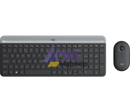 Комплект Logitech Slim Wireless Keyboard and Mouse Combo MK470 - GRAPHITE