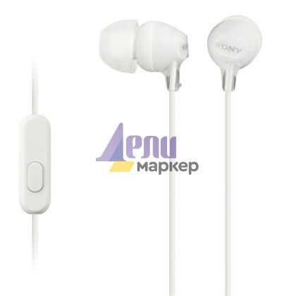 Слушалки Sony Headset MDR-EX15AP white