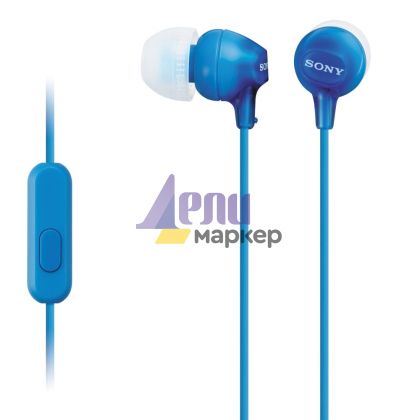 Слушалки Sony Headset MDR-EX15AP blue