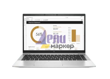 Лаптоп HP EliteBook 845 G8, Ryzen 7 Pro 5850U(1.9Ghz, up to 4.4GH/16MB/8C), 14" FHD UWVA 400 nits AG + WebCam 720p, 16GB 3200Mhz 1DIMM, 512GB PCIe SSD, WiFi a/c + BT5, Backlit Kbd, FPR, Active SmartCard, Win 10 Pro+HP DeskJet 4120e AiO Printer