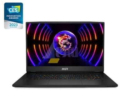 Лаптоп MSI Titan GT77 HX 13VI, RTX 4090 GDDR6 16GB, 17.3" UHD(3840x2160), 144Hz Mini LED, HDR1000, 100% DCI-P3, i9-13980HX (24C/32T, 36 MB), DDR5 64GB (32GBx2) 4 slots up to 128GB, SSD 2TB NVMe PCIe Gen4x4, 3x M.2 slots, 99 key Cherry MX KBD, 2Y
