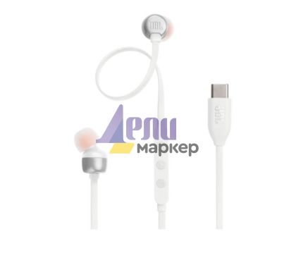 Слушалки JBL T310C WHT USB-C In-ear headphones