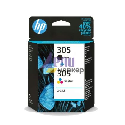 Консуматив HP 305 2-Pack Tri-color/Black Original Ink Cartridge