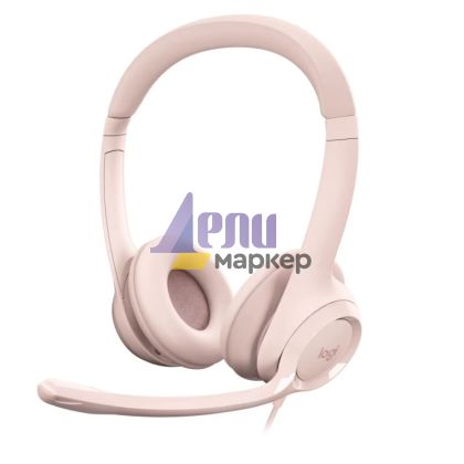 Слушалки Logitech H390 USB Computer Headset - ROSE - USB - N/A - EMEA-914