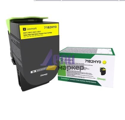 Консуматив Lexmark 71B2HY0 CS/CX417, 517 Yellow Return Programme 3.5K Toner Cartridge