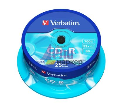 Медия Verbatim CD-R 700MB 52X EXTRA PROTECTION SURFACE (25 PACK)