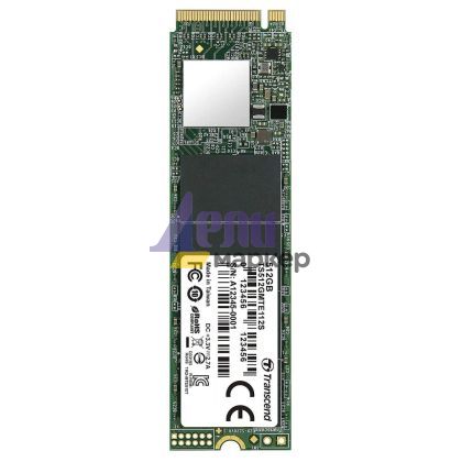 Твърд диск Transcend 512GB, M.2 2280, PCIe Gen3x4, M-Key, 3D TLC, DRAM-less