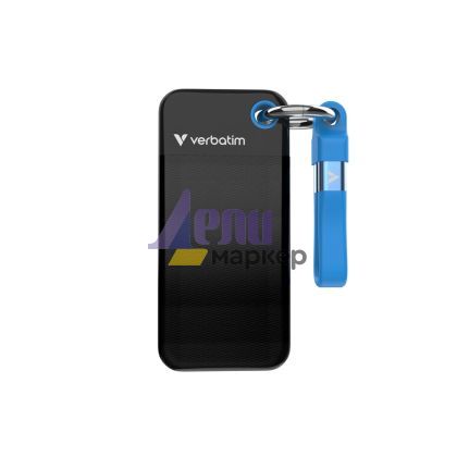 Твърд диск Verbatim Pocket SSD USB 3.2 Gen 2 1TB Black/Blue