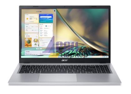 Лаптоп Acer Aspire 3, A315-24P-R1PN, AMD Ryzen 5 7520U (2.8GHz up to 4.30GHz, 4MB), 15.6" FHD IPS (1920x1080) AG, HD Cam, 8GB LPDDR5, 512GB SSD PCIe, Radeon 610M Graphics, HD Cam + Mic, 802.11AX, BT 5.2, Linux, Silver