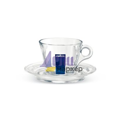 Стъклени чаши с чинийки Lavazza Glass Collection Cappuccino 6 бр.