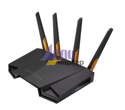 Рутер Asus Gaming Wireless Router,TUF Gaming AX3000 V2, AX3000, Dual-Band, Quad-Core 1.7GHz CPU, 256MB/512MB Flash/RAM, 2.5Gport, AiProtection Pro, Adaptive QoS, VPN Fusion, IPTV, OFDMA, Beamforming, Link Aggregation, Port forwarding, AiMesh, Black