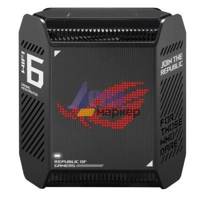 Меш система Asus Gaming Mesh WiFi system, ROG Rapture GT6 1PK, AX10000,Tri-Band, up to 275m2, Tri-Core 1.7GHz CPU, 256MB/512MB Flash/RAM, 2.5G port, AiProtection Pro, Adaptive QoS, VPN server/client, IPTV, OFDMA, MU-MIMO, Beamforming, Link Aggregation, Ai