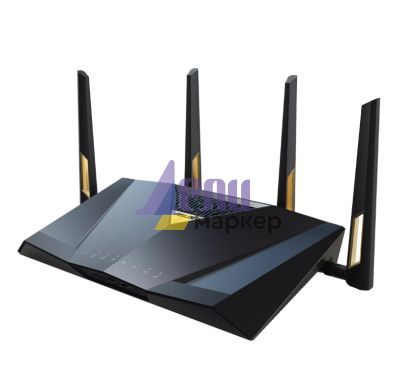 Рутер Asus Gaming Wireless Router, RT-BE88U, BE7200, Dual-Band, Quad-Core 2.6GHz CPU, 256MB/2GB Flash/RAM, 4K-QAM, MLO, 10G dual-port, SFP+, 2.5G quad-port, AiProtection Pro, Adaptive QoS, VPN Fusion, Instant Guard, IPTV, OFDMA, MU-MIMO, AiMesh, Black