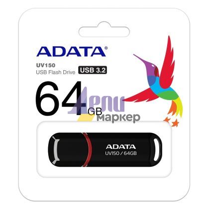 Памет Adata 64GB UV150 USB 3.2 Gen1-Flash Drive Black