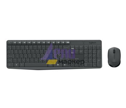 Комплект Logitech MK235 Wireless Keyboard and Mouse Combo - Grey - US INTL