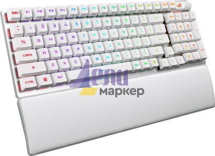 Клавиатура Asus ROG Strix Scope II 96 Wireless Gaming Keyboard, Tri-Mode Connection, Dampening Foam & Switch-Dampening Pads, Hot-Swappable Pre-lubed ROG NX Snow Mechanical Switches, PBT Keycaps, RGB-White