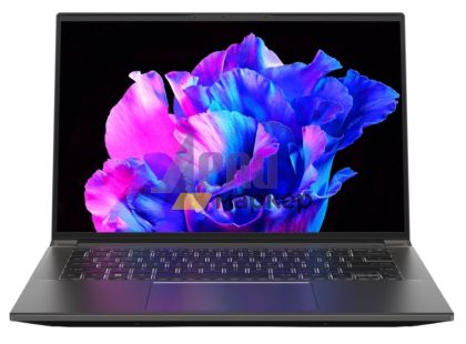 Лаптоп Acer Swift X, SFX14-71G-7591, Core i7-13700H (up to 5.0GHz, 24MB), 14.5" WQXGA (2560 x 1600) IPS, 120Hz, SlimBezel, 16GB LPDDR5, 1024GB PCIe SSD, GeForce RTX 3050 6G-GDDR6, Micro SD, WIFI 6E BT 5.0 INTEL Killer CNVi, Backlit KB, FPR, Win 11 PRO, Gr