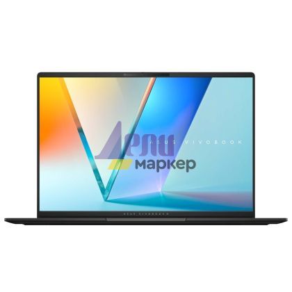 Лаптоп Asus Vivobook S M5606WA-MX077X,AMD Ryzen AI 9 HX 370  2.0GHz ,16 " OLED (3200 x 2000 ) 16:10,32GB LPDDR5X (on BD),1TB SSD,Backlit Chiclet Keyboard 1-Zone RGB with Num-key, Windows 11 Pro,Neutral Black, AI PC +Backpack
