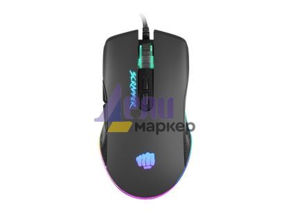 Мишка Fury Gaming Mouse Scrapper 6400DPI Optical With Software RGB Backlight