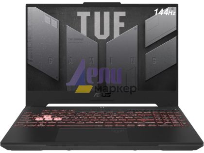 Лаптоп Asus TUF A15 FA507RC-HN056,AMD Ryzen 7 6800HS ,15.6" FHD (1920x1080)144 Hz,16GB DDR5 4800(2*8),PCIE NVME 1TB M.2 SSD,  RTX 3050  4GB GDDR6,Wi-Fi 6(802.11ax),Backlit Chiclet Keyboard 1-Zone RGB, no OS, Mecha Gray