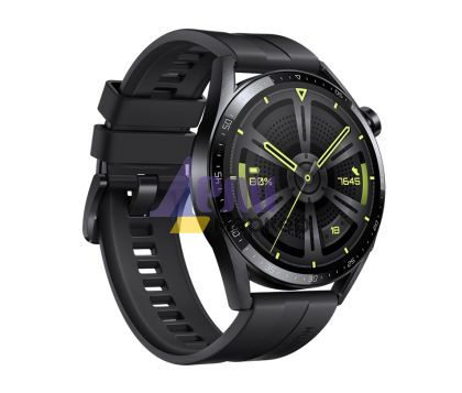 Часовник Huawei Watch GT 3 46mm, Active Jupiter-B19S, 1.43", Amoled, 466x466, PPI 326, 4GB, Bluetooth 5.2 supports BLE/BR/EDR, 5ATM, NFC, GPS, Battery 455 maAh, Black Fluoroelastomer Strap