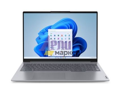 Лаптоп Lenovo ThinkBook 16 G7 Intel Core Ultra 7 155H (up to 4.8GHz, 24MB), 16GB DDR5 5600MHz, 1TB SSD, 16" WUXGA (1920x1200) IPS AG, Intel Arc Graphics, FHD&IR Cam, Backlit KB, Arctic Grey, WLAN, BT, FPR, DOS, 3Y CCI