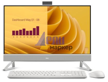 Настолен компютър - всичко в едно Dell 27 All-in-One EC27250, Intel Core 7 150U(12MB cache, 10 cores, up to 5.4 GHz), 27" FHD (1920x1080) Touch  WVA, 16GB, 2x8GB, DDR5, 5200 MT/s, 1TB M.2 PCIe SSD, GeForce MX570A with 2GB GDDR6, Triangle Stand, 5MP IR Til