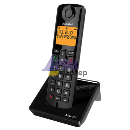 Безжичен DECT телефон Alcatel S280 EWE - черен