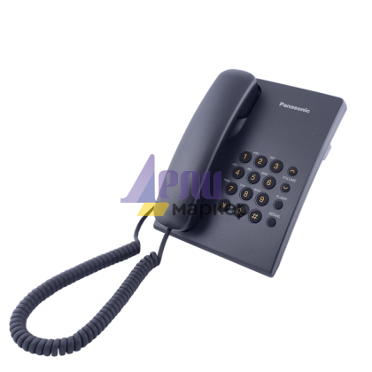 Стационарен телефон Panasonic KX-TS500 - черен