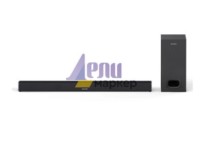 Аудио система Sharp Soundbar HT-SBW110, SLIM 180W 2.1 Wired Subwoofer, HDMI & BLUETOOTH, wireless music streaming, HDMI ARC/CEC, 3.5mm Aux-in, Digital Optical Audio Input, Matt black