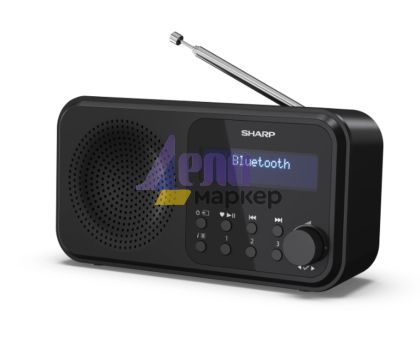 Радио Sharp Radios DR-P420(BK), PORTABLE DIGITAL RADIO, Bluetooth 5.0, 20 DAB+/DAB/FM, Auto time/date, LCD Display, Dual alarm,Micro USB x1 (power supply),3.5mm Headphone jack / line-out, Black
