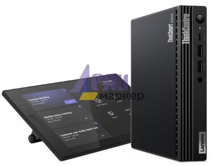 Конферентни решения Lenovo ThinkSmart Tiny Kit+VESA Mount Intel Core i3-13100T (up to 4.2GHz, 12MB), 2x 8GB DDR4-3200, 256GB SSD, Intel UHD Graphics, WLAN, BT, ThinkSmart Controller, Win11 IoT Enterprise for Collaboration, 1Y Premier Support