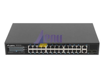 Комутатор Lanberg Switch 24 x 100MB POE+/2 x Combo Rack 19" Gigabit Ethernet, 250W