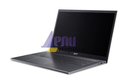 Лаптоп Acer Aspire 17, A17-51M-562E, Intel Core i5 1334U (up to 4.60GHz, 12MB), 17.3" FHD (1920x1080) IPS slim bezel LCD, 16GB DDR5 4600MHz,512GB PCIe NVMe SSD, Intel UMA, FHD Cam,WiFi 6E, BT 5.1, Backlit Kbd, No OS, Steel Gray