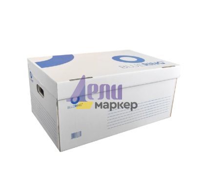 Кашон за архивни кутии Bluering Картонен, 540x360x250 mm, Бял