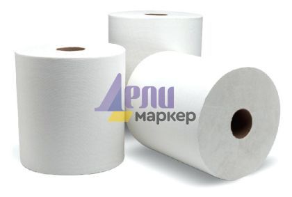 Кърпи за ръце за автоматичен диспенсър На ролка, 100% целулоза, Бели