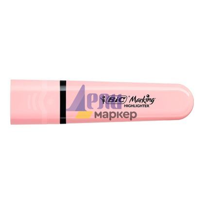 Текст маркер BiC Marking Pastel Скосен връх 1.2-4.6 mm Розов