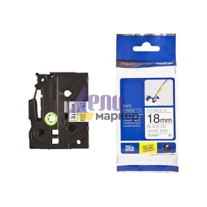 Консуматив Brother TZe-FX241 Tape, Black on White, Flexible, 18mm, 8m