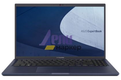 Лаптоп Asus ExpertBook B1 B1500CBA-BG51C1X,Intel Core i5-1235U (3.30 GHz up to 4.40 GHz, 12MB), 15.6" FHD IPS(1920x1080), Intel Iris Xe Graphics, 8GB DDR4 on BD. (1 slot free), 512GB M.2 NVMe,VGA,HDMI,1xThunderbolt,RJ45, Windows 11 Pro, Star Black