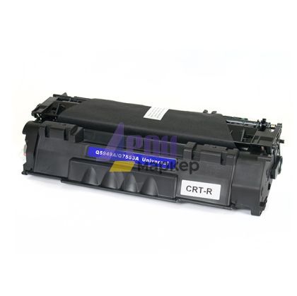 Тонер касета универсална Black HP no. 49A Q5949A 53A Q7553A CRG-715 CRG-708 Съвместим консуматив, стандартен капацитет 3 500 стр.