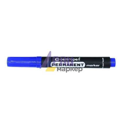 Перманентен маркер Centropen 8566 Объл връх 2.5 mm Син