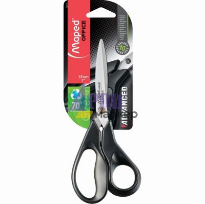 Ножица Maped Advanced Green Пластмасови дръжки, 18 cm (7“)