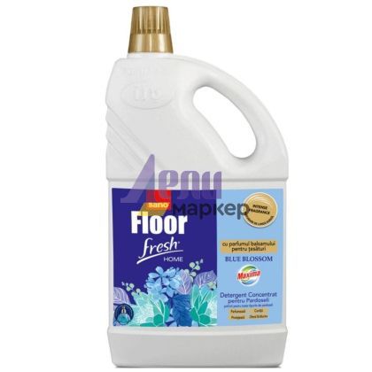 Препарат универсален Sano Floor Fresh Течен, 4 l Blue Blossom