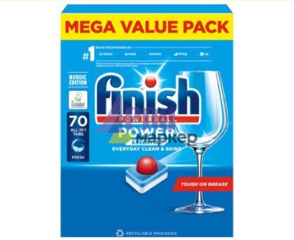Таблетки за съдомиялна Finish Powerball All In 1 max,  70 бр.