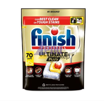 Таблетки за съдомиялна Finish Powerball Ultimate Plus All in 1,  70 бр.